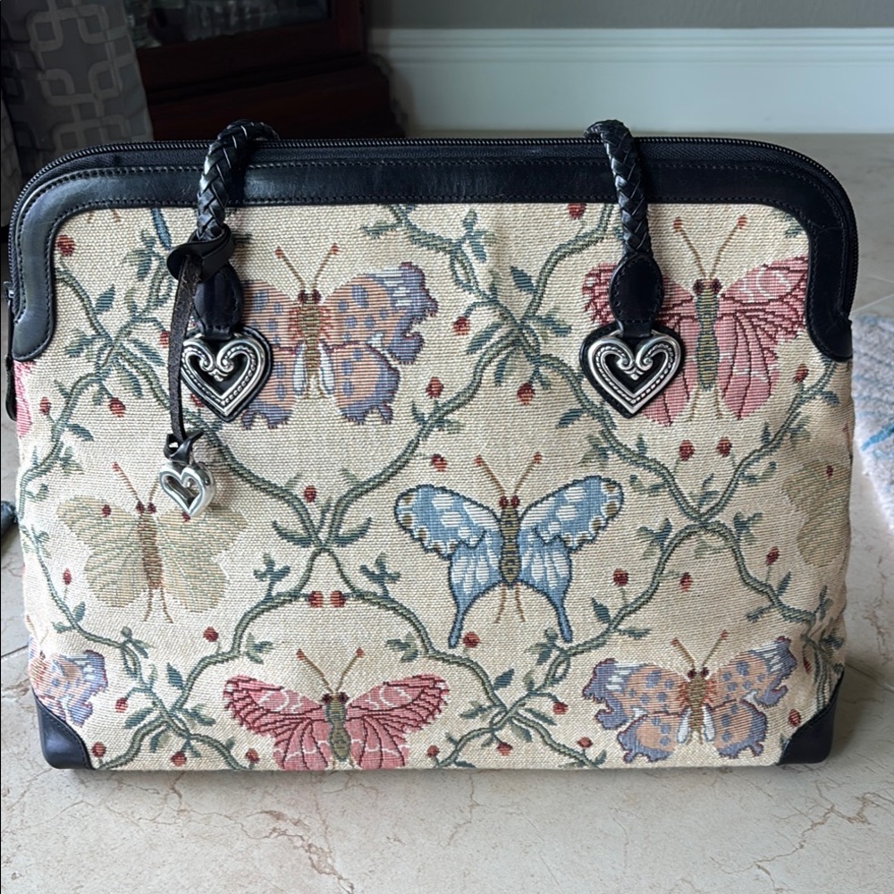 Brighton Tapestry and Leather Tote Bag - Picture 2 of 8
